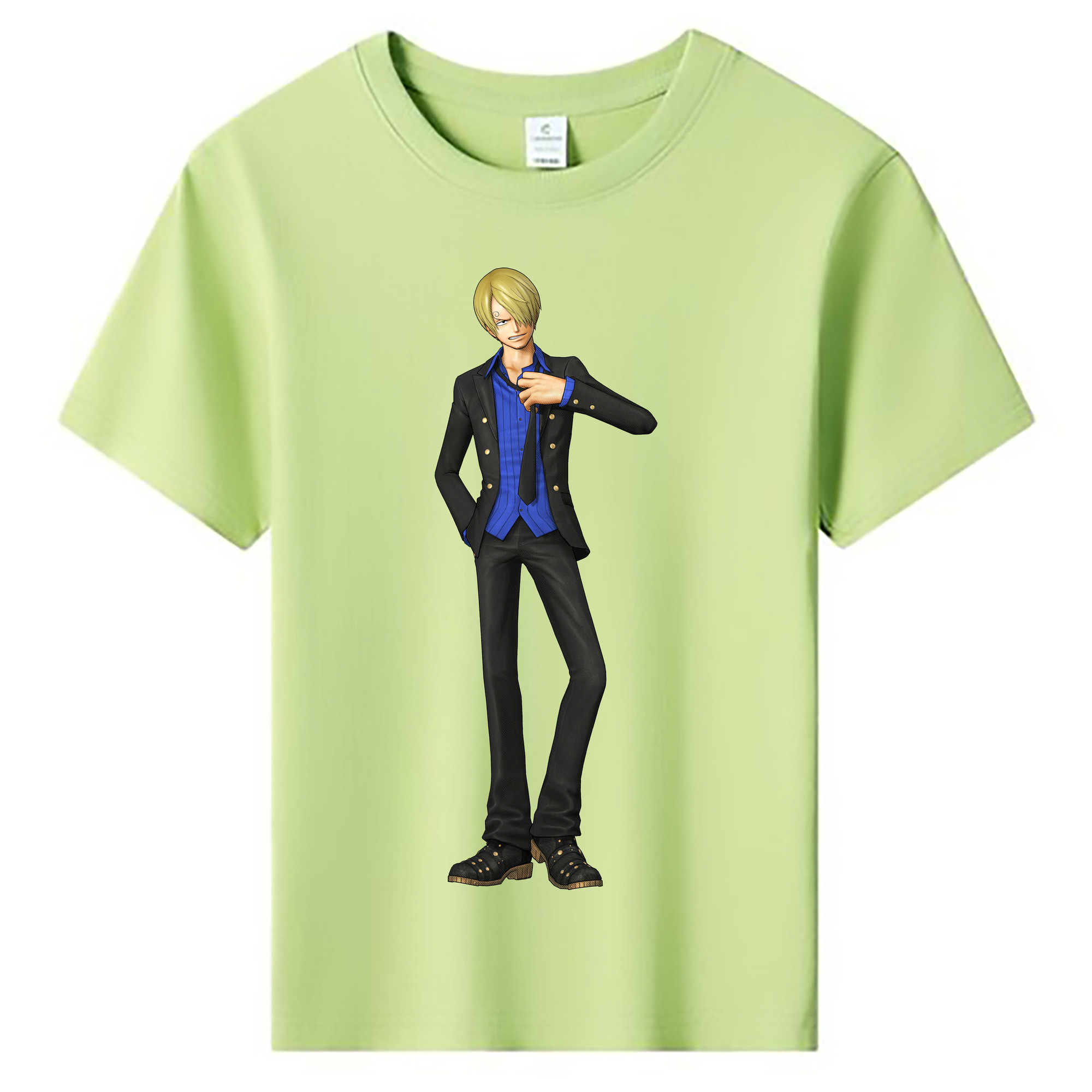（画像用） ワンピース サンジ ONE PIECE Sanji 綿100％キッズTシャツ（フロントプリント）
